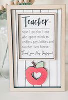 Teacher personalized apple sign