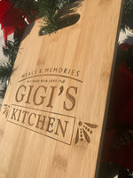 Meals and memories engraved cutting board