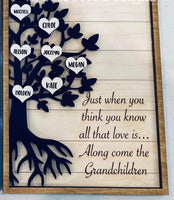 Grandchildren tree sign