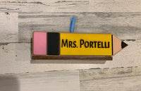 Teacher pencil holder with name