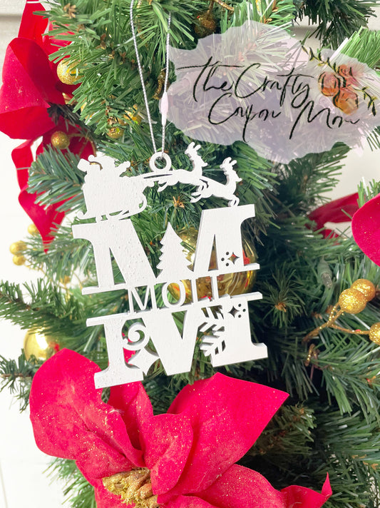 Split monogram custom ornament