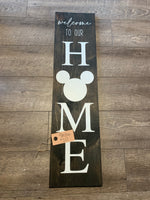 Welcome to our home Mickey head sign