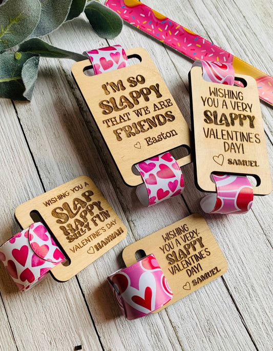 Valentines slap bracelet