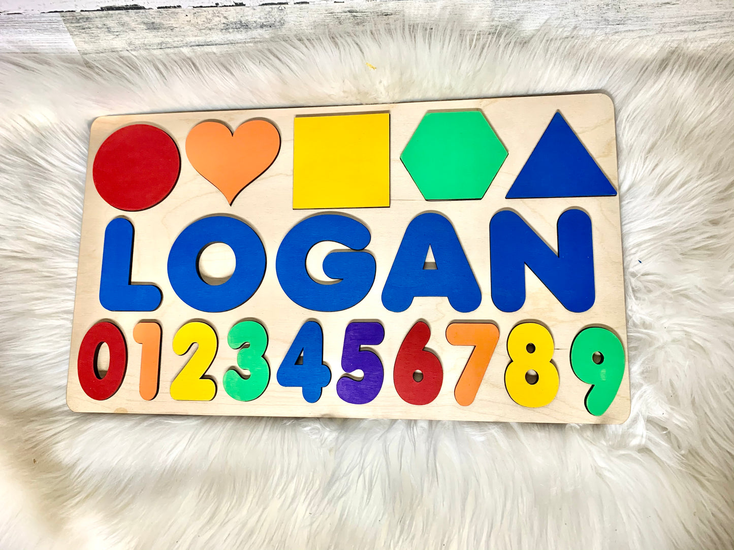 Name, shapes, and numbers customized puzzle!