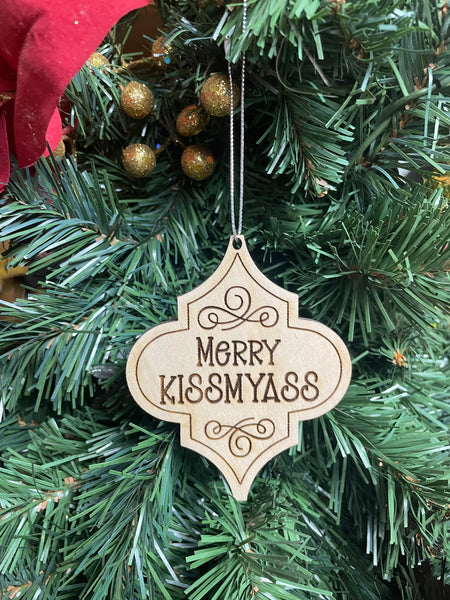Merry kiss my as$ ornament
