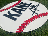 Baseball round sign