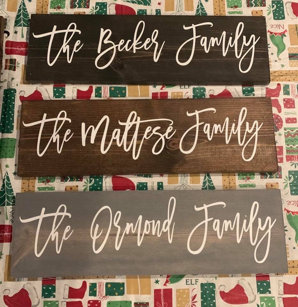 The family signs