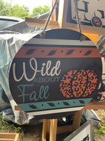 Wild about fall door hanger