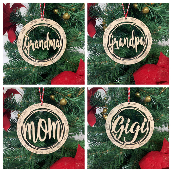 “Title” name ornaments! So many options