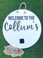 Interchangeable round door hanger sign!