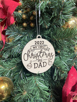 2022 first Christmas as dad ornament