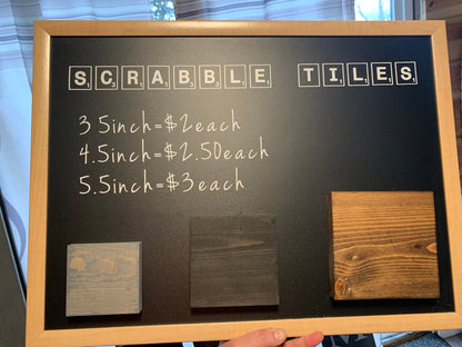 Scrabble tiles