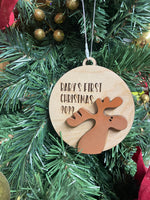 Baby’s first Christmas moose ornament